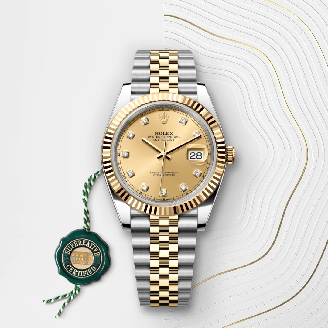 Rolex Datejust 41,41 mm, Oyster, Oystersteel and yellow gold