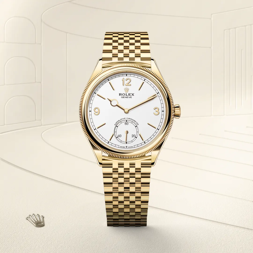 Rolex 1908 18 ct yellow gold, 39 mm, polished finish Rolex 1908 18 ct yellow gold, 39 mm, polished finish