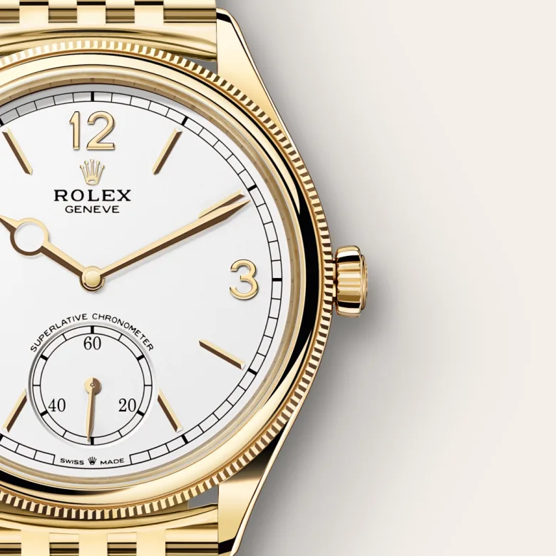 Rolex 1908 18 ct yellow gold, 39 mm, polished finish Rolex 1908 18 ct yellow gold, 39 mm, polished finish