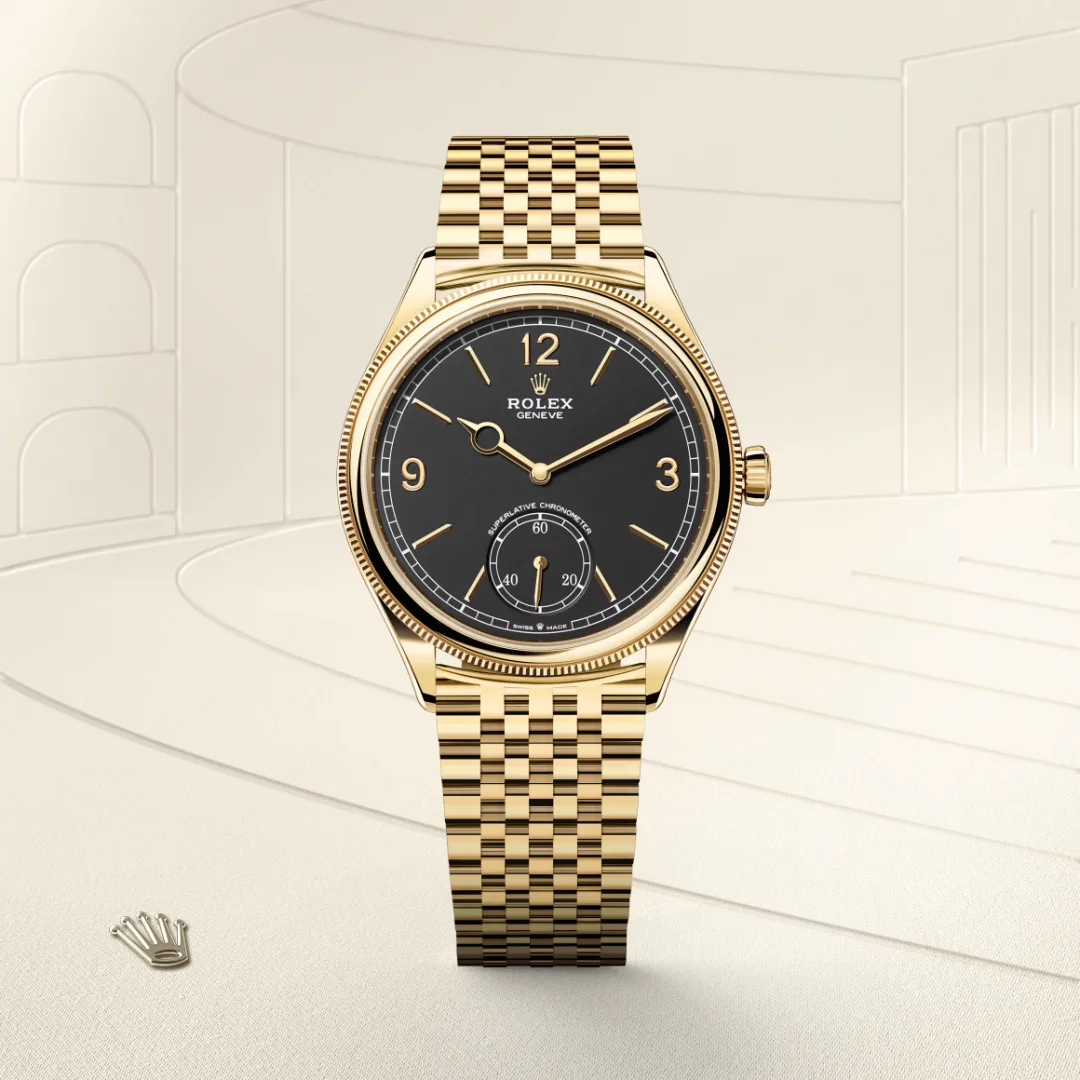 Rolex 1908 18 ct yellow gold, 39 mm, polished finish Rolex 1908 18 ct yellow gold, 39 mm, polished finish