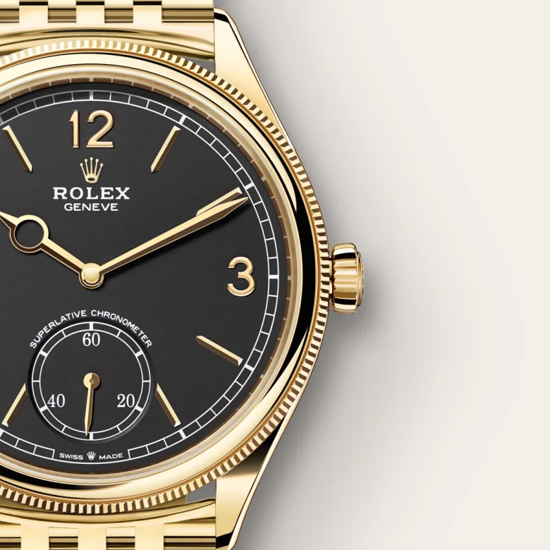 Rolex 1908 18 ct yellow gold, 39 mm, polished finish Rolex 1908 18 ct yellow gold, 39 mm, polished finish
