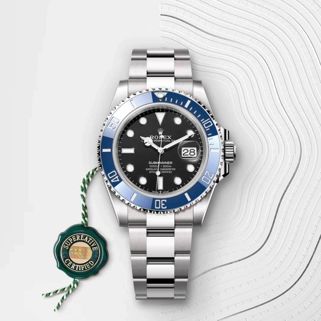 Rolex Submariner Date Oyster, 41 mm,white blue