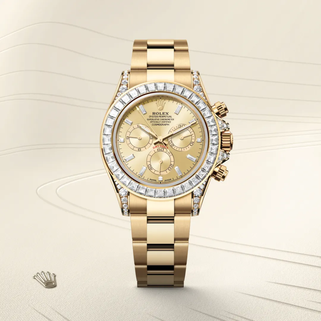 Rolex Cosmograph Daytona Oyster, 40 mm, yellow gold and diamonds