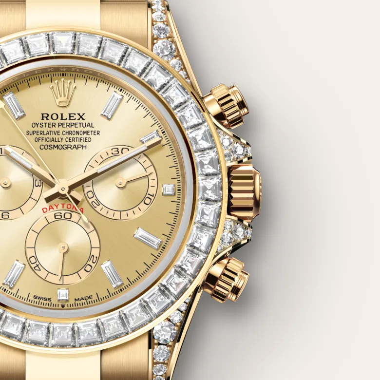 Rolex Cosmograph Daytona Oyster, 40 mm, yellow gold and diamonds