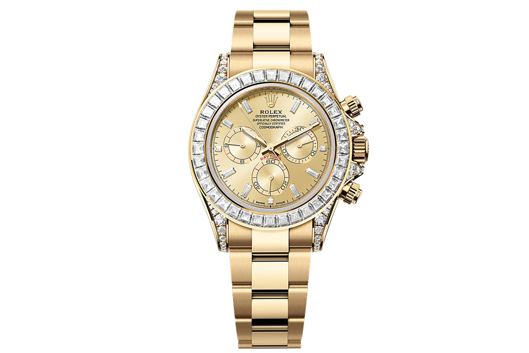 Rolex Cosmograph Daytona Oyster, 40 mm, yellow gold and diamonds