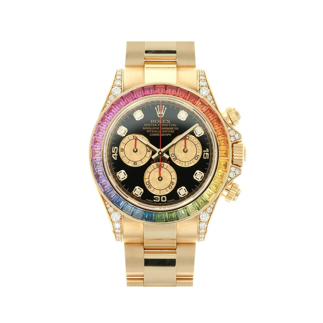 Rolex Yellow Gold Dyatona Rainbow Watch