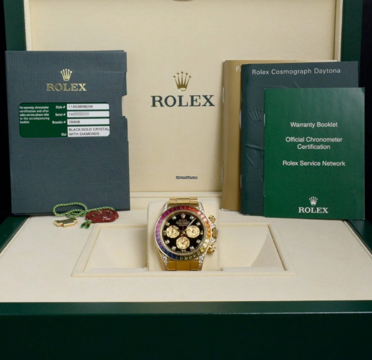 Rolex Yellow Gold Dyatona Rainbow Watch Rolex Yellow Gold Dyatona Rainbow Watch